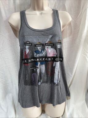 Grey Graphic Tank Top - The Breakfast Club Print